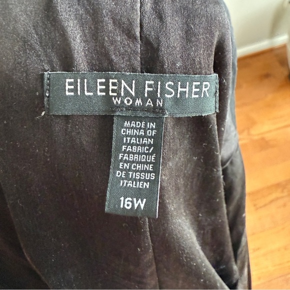 Eileen Fisher collarless open front blazer - Picture 4 of 6